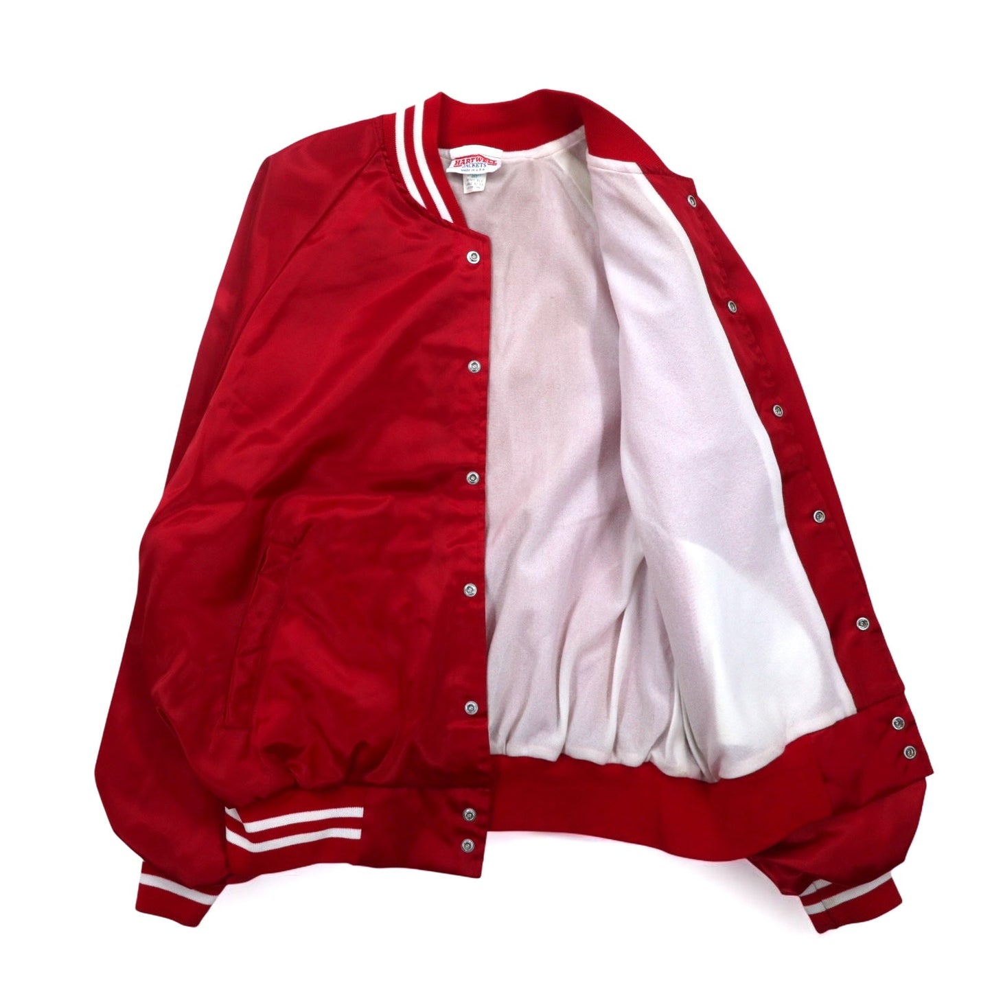 USA製 90年代 HARTWELL JACKETS スタジャン L レッド ナイロン バックプリント Katy-Did Kloggers