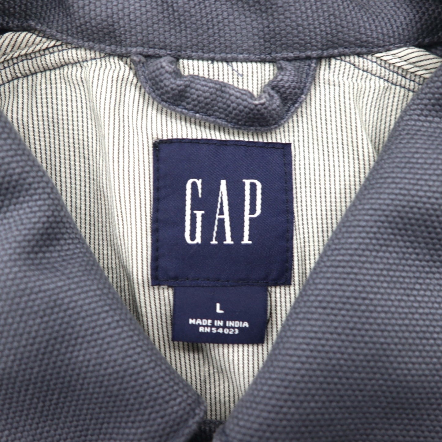 GAP オールドギャップ 00年代 ステンカラーコート L ネイビー コットン フラップポケット 356808 未使用品