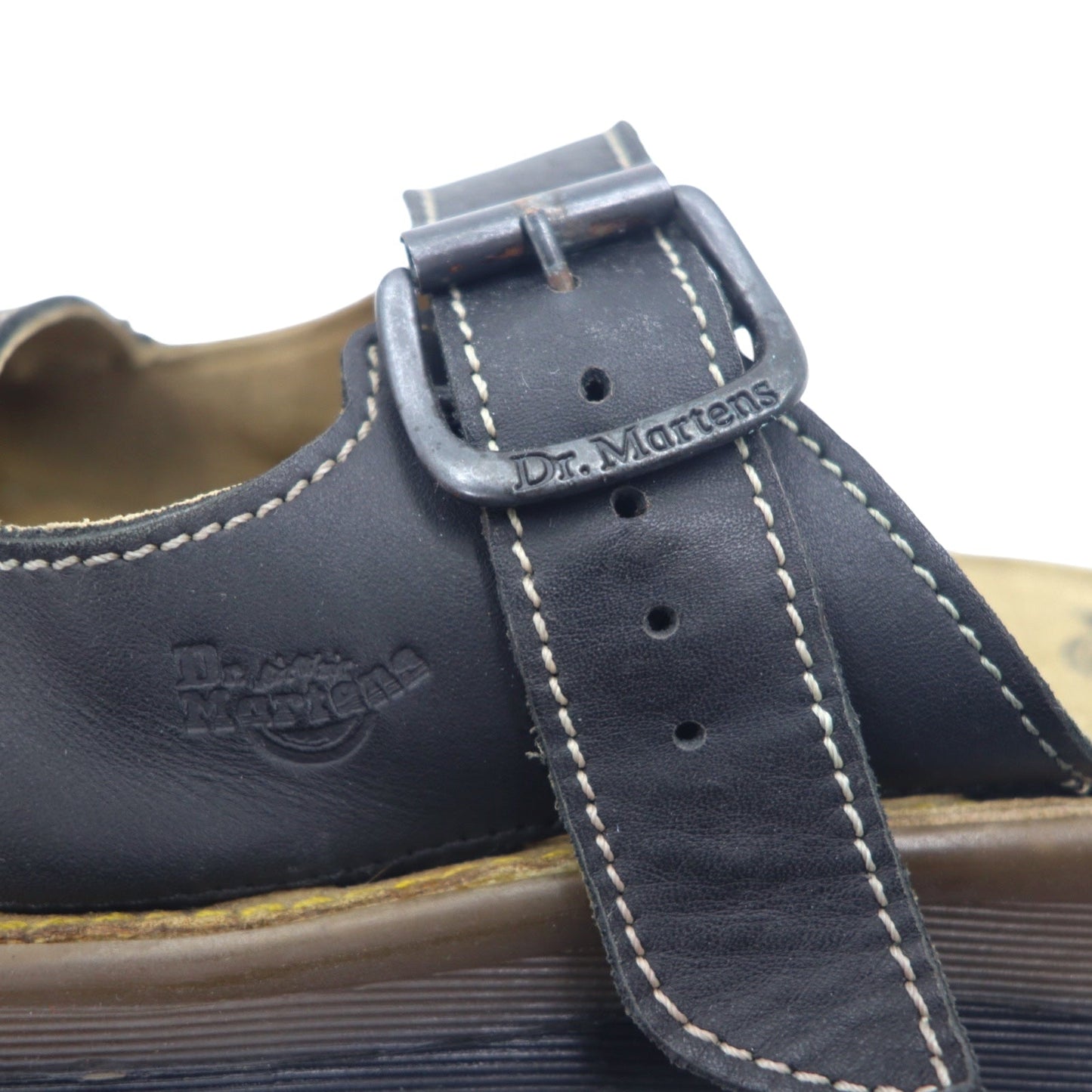 Dr.Martens レザー スライド サンダル 25cm ブラック ロゴ 8A51