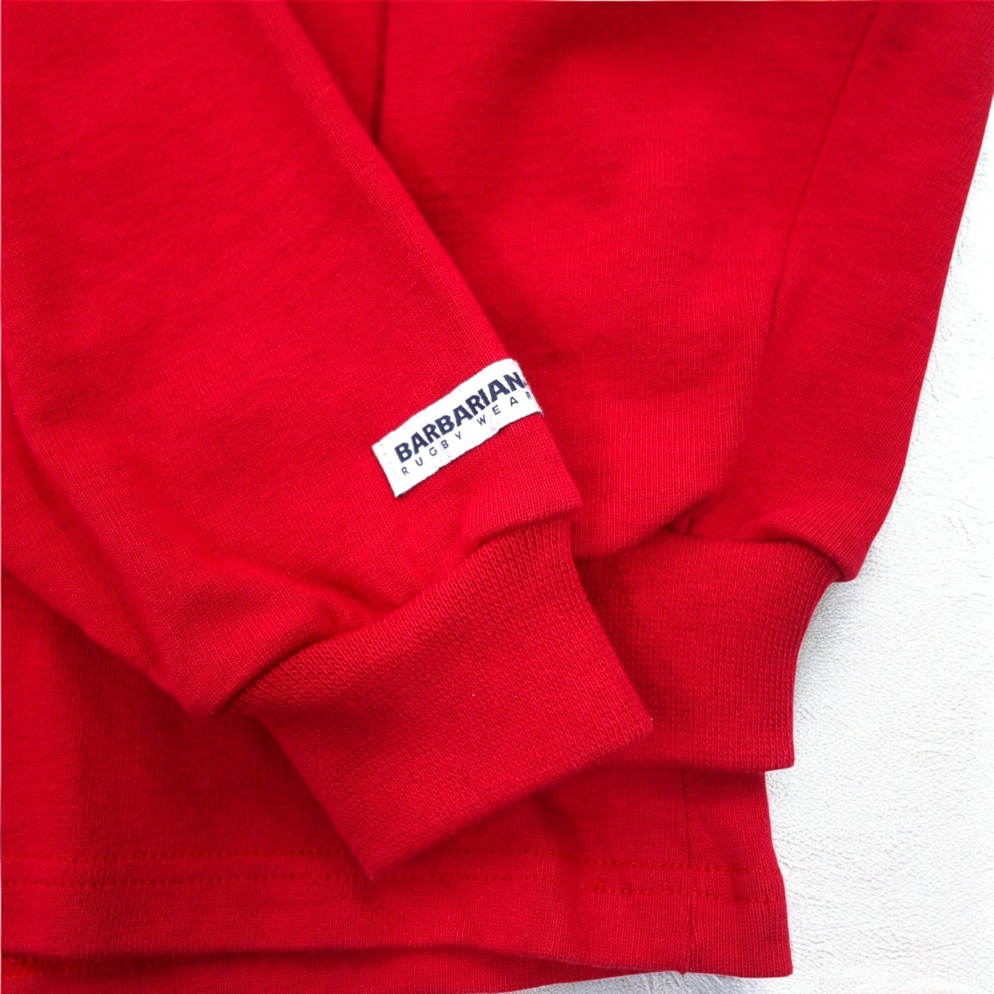BARBARIAN カナダ製 ラガーシャツ XL レッド コットン ENGLAND 未使用品