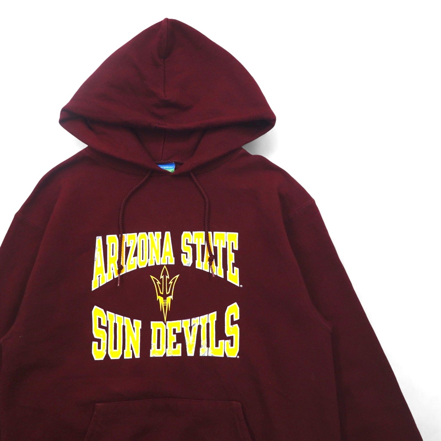CHAMPION カレッジプリント プルオーバー パーカー S ボルドー ECO FLEECE 裏起毛 ARIZONA STATE SUN DEVILS ニカラグア製