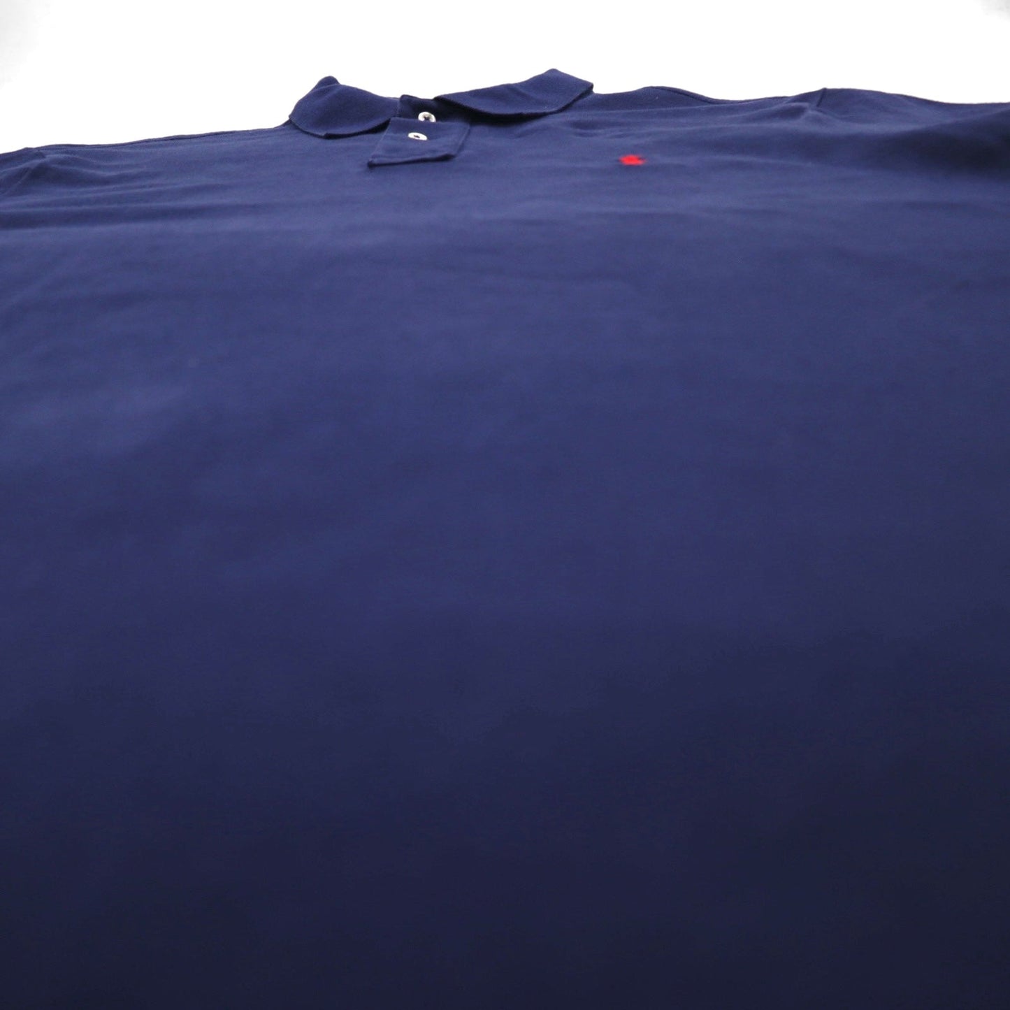 POLO RALPH LAUREN ポロシャツ XL ネイビー コットン 鹿の子 CUSTOM SLIM FIT スモールポニー刺繍