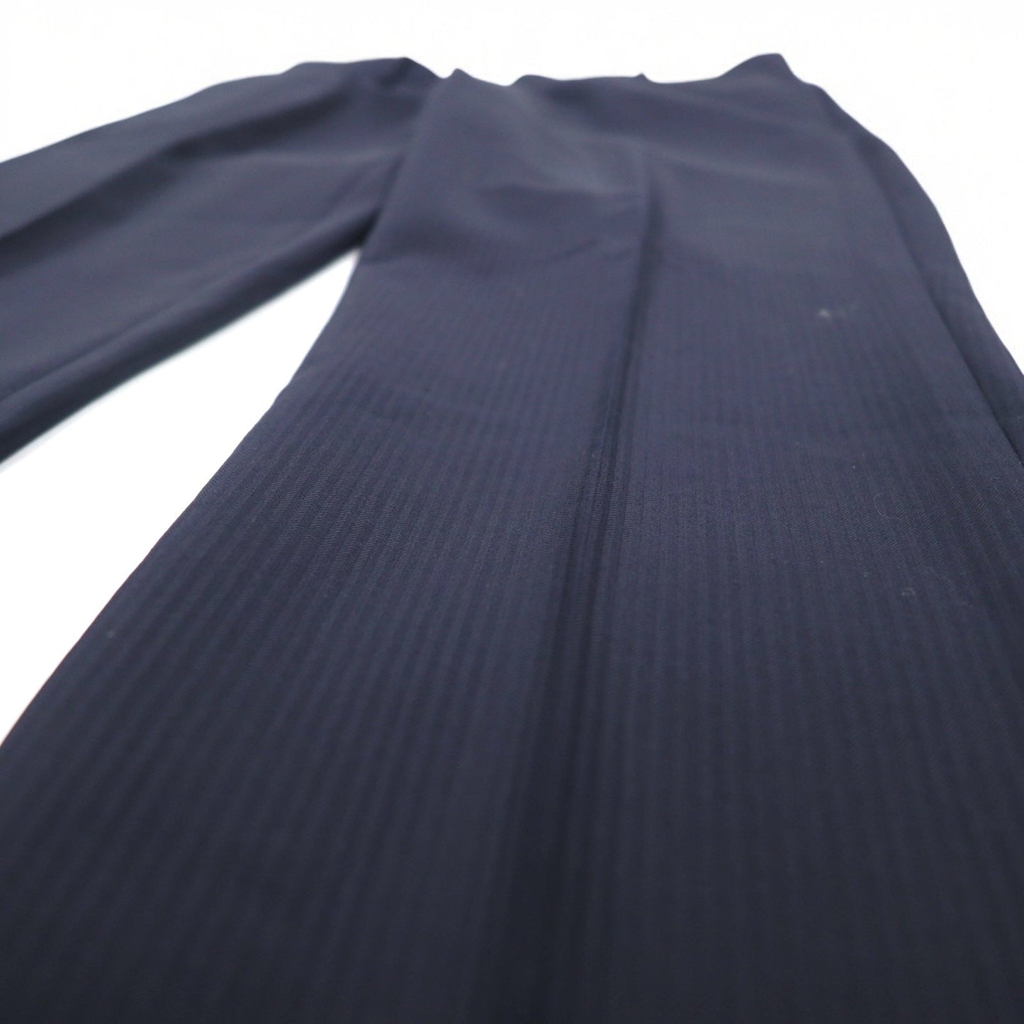 nano universe The 1st Floor スリム ストレッチ スラックス パンツ M ネイビー ストライプ NUF61LP0042H0 未使用品