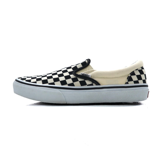 VANS スリッポン SLIP-ON チェッカーフラッグ スニーカー 27.5cm ホワイト ブラック キャンバス V98CLA