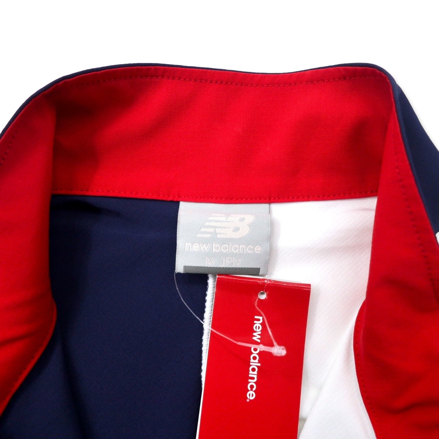 New Balance トラックジャケット ウィンドブレーカー サッカー / フットサル フルジップ M ネイビー トリコロール ポリエステル ビッグサイズ JMJF0400 未使用品
