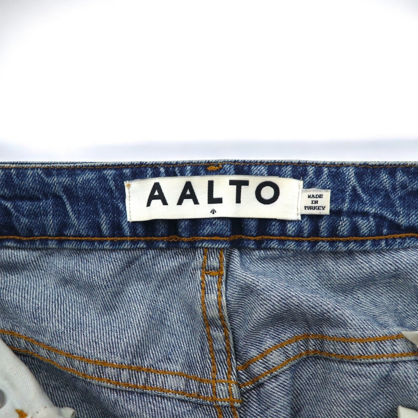 AALTO テーパード デニムパンツ 34 インディゴ ブルー PRA3-LM-1001 トルコ製