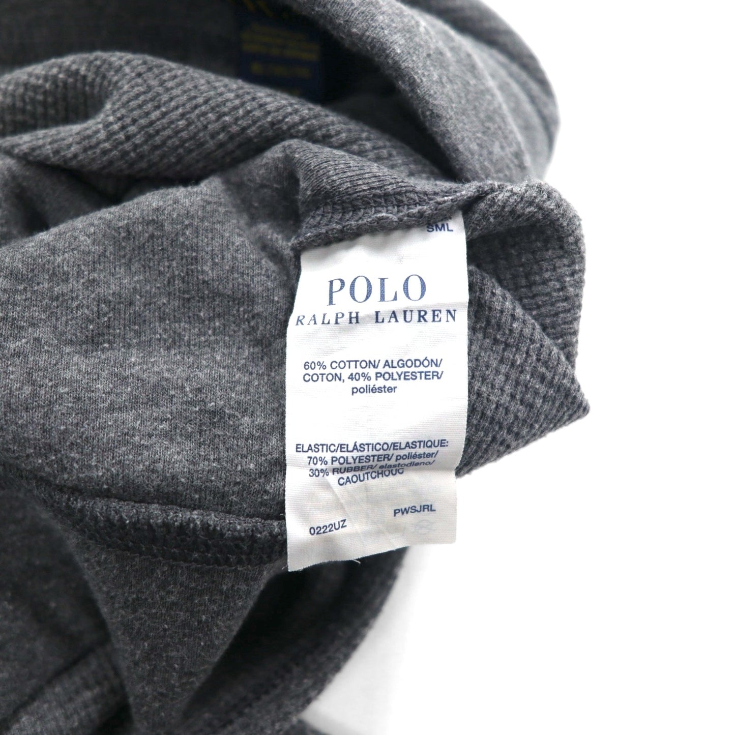 POLO RALPH LAUREN サーマル イージーパンツ ジョガーパンツ XL グレー スモールポニー刺繍 SLEEPWEAR