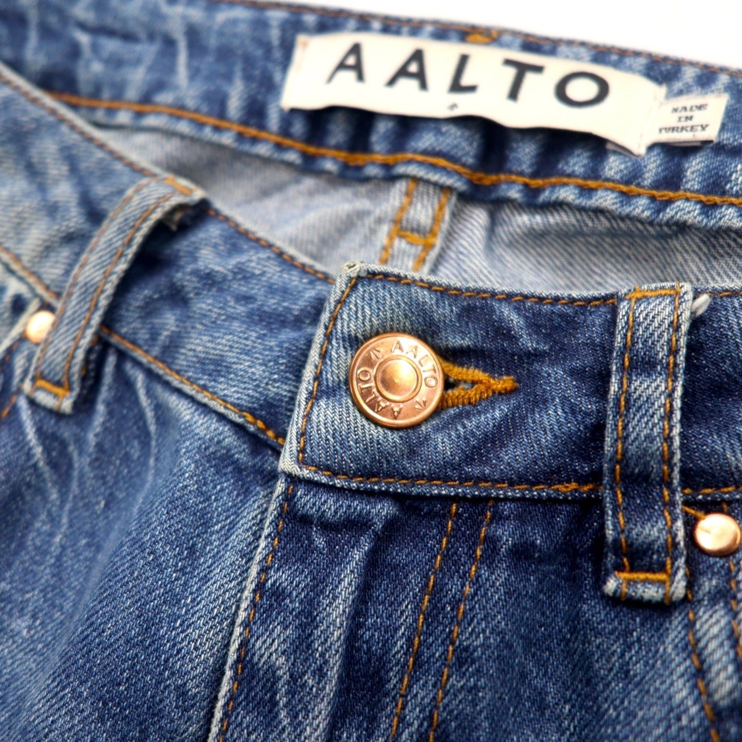 AALTO テーパード デニムパンツ 34 インディゴ ブルー PRA3-LM-1001 トルコ製