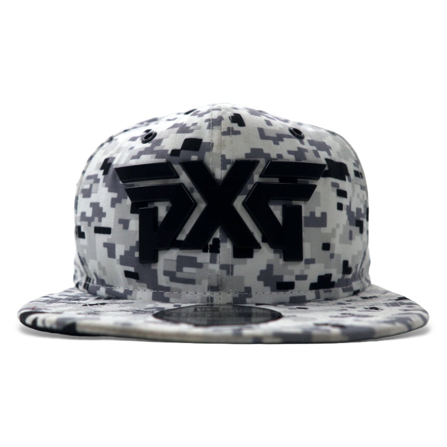 NEW ERA × PXG ベースボールキャップ ONE スナップバック グレー デジタルカモ ポリエステル ロゴプレート FAIRWAY CAMO 9TWENTY CAP