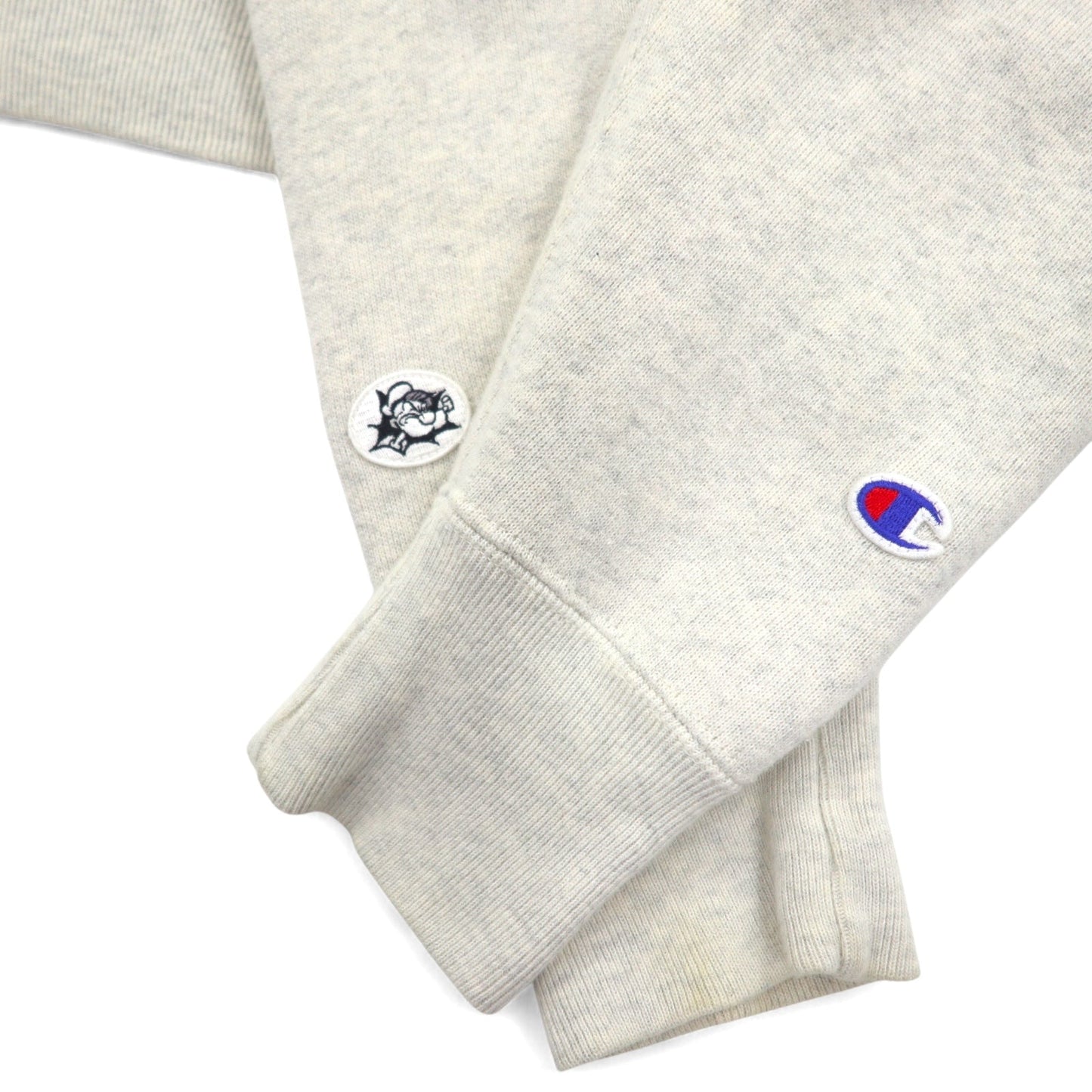 BEAMS × Champion × POPEYE リバースウィーブ REVERSE WEAVE プルオーバー パーカー L グレー コットン 40周年コラボ 青単タグ 復刻 C8-J124