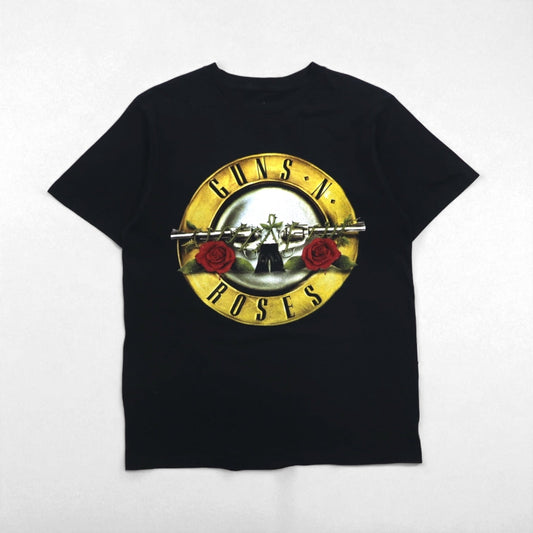 GUNS N' ROSES ガンズアンドローゼズ ヨーロッパ製 ロック バンド Tシャツ M ブラック コットン 両面プリント Cool Tee