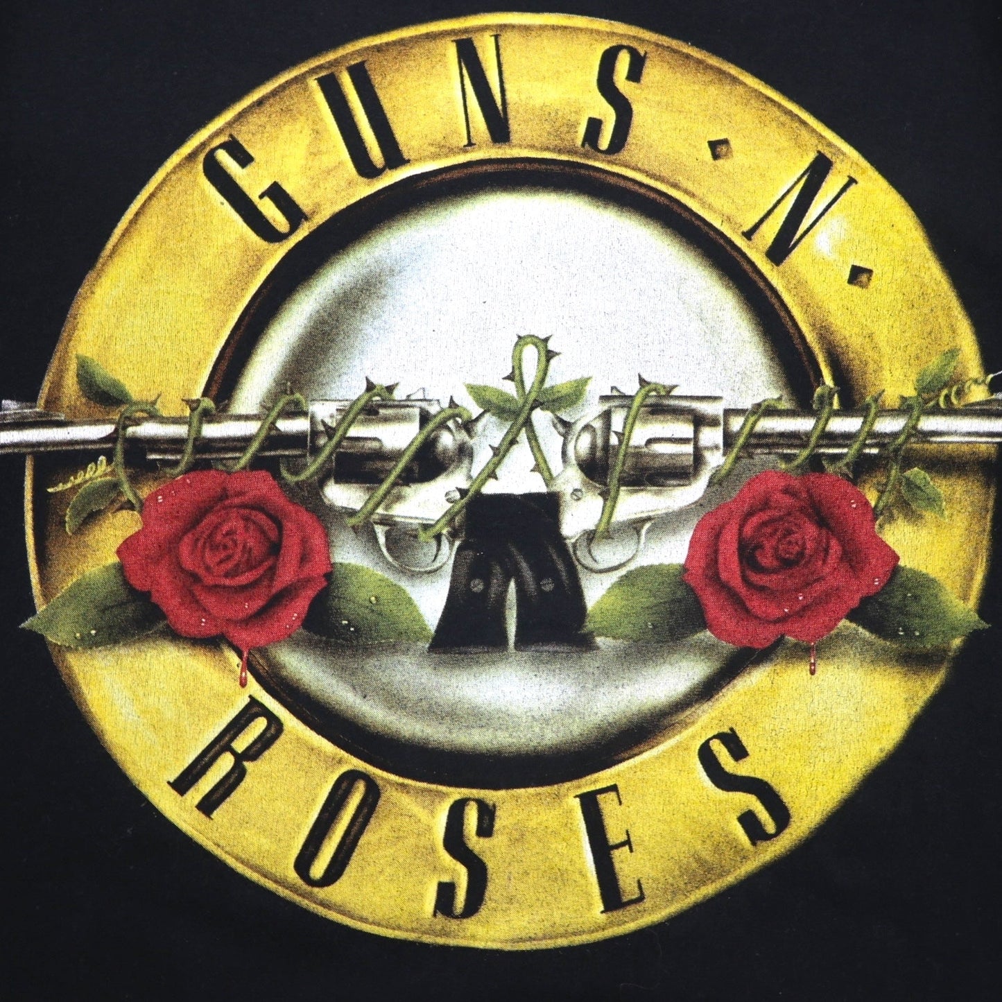 GUNS N' ROSES ガンズアンドローゼズ ヨーロッパ製 ロック バンド Tシャツ M ブラック コットン 両面プリント Cool Tee