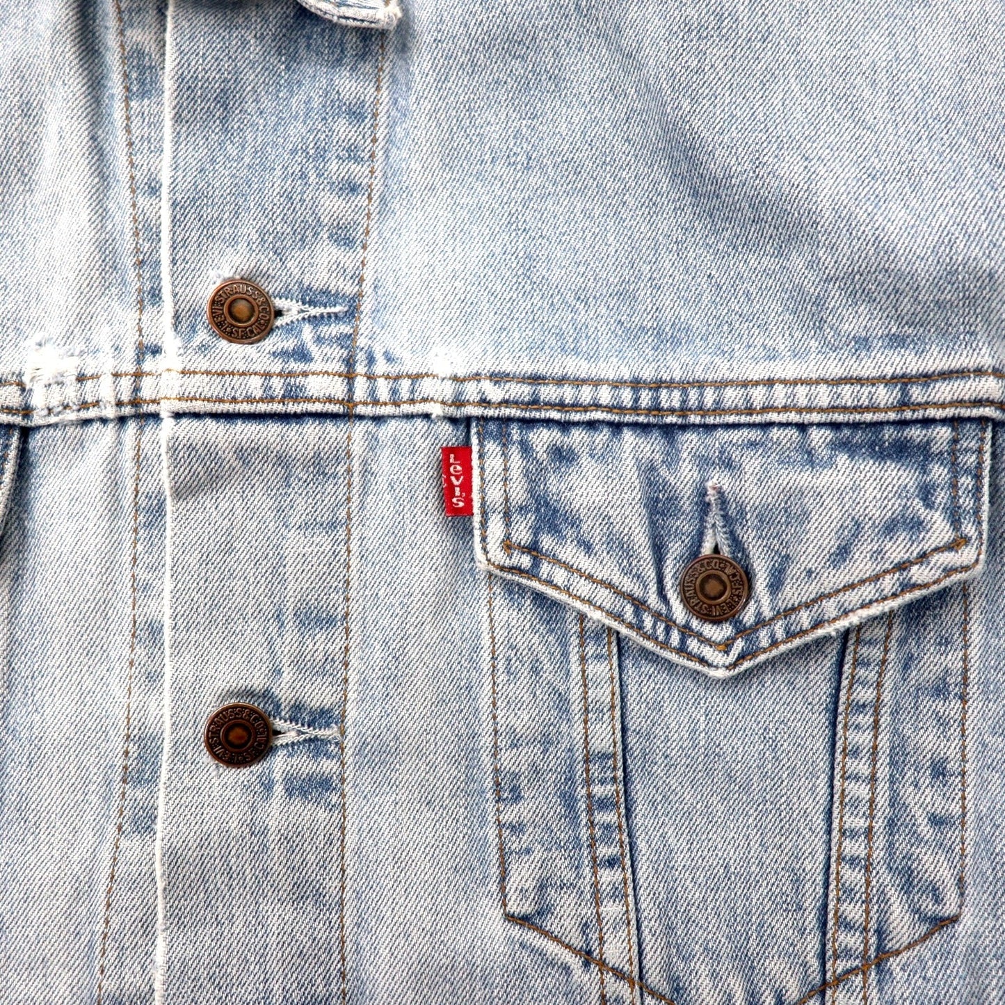 Levi's 90年代 ユーロリーバイス デニムジャケット Gジャン XL ブルー アイスウォッシュ コットン 70503 04