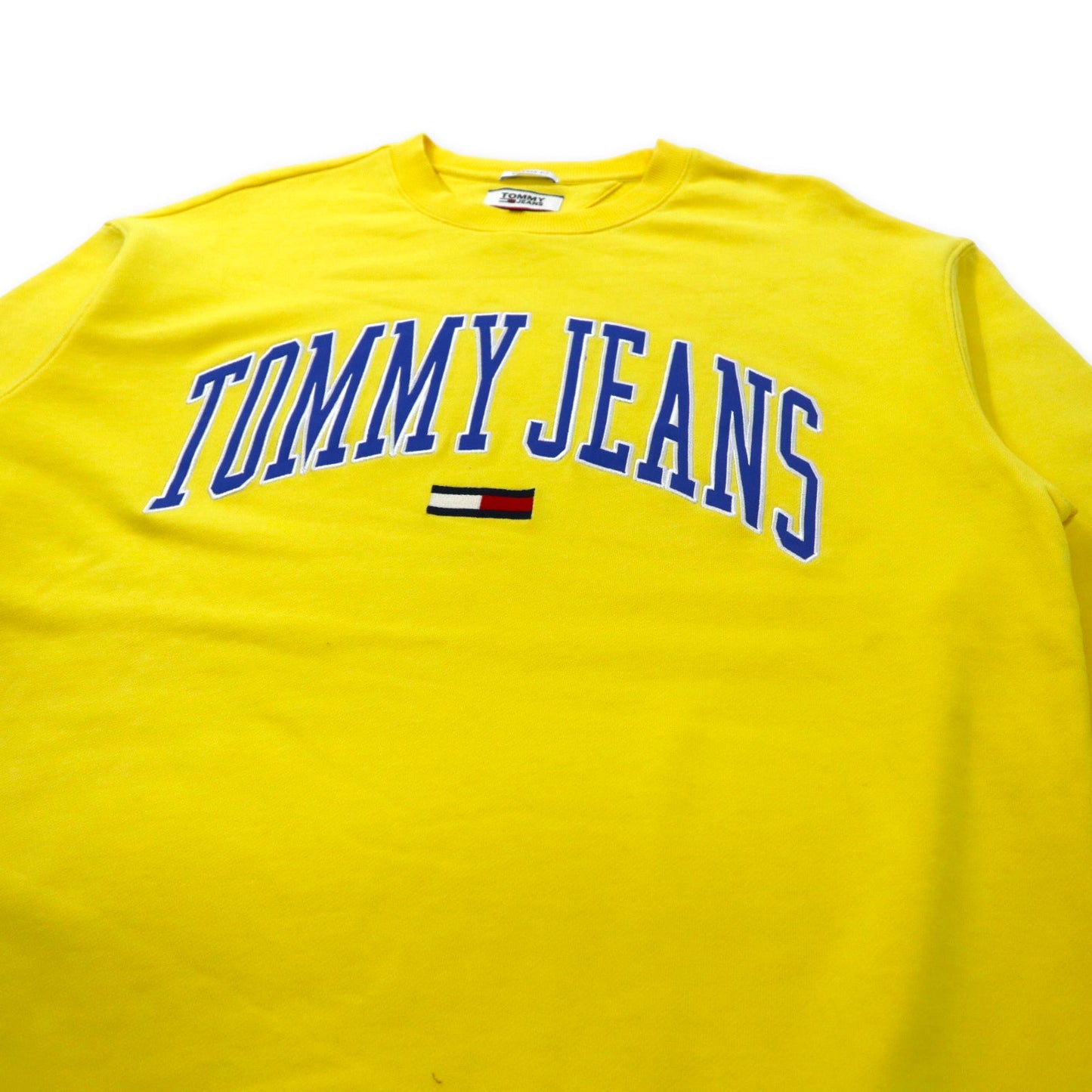 TOMMY JEANS クラシックロゴトレーナー スウェット L イエロー コットン RELAXED FIT ビッグサイズ DM0DM06261