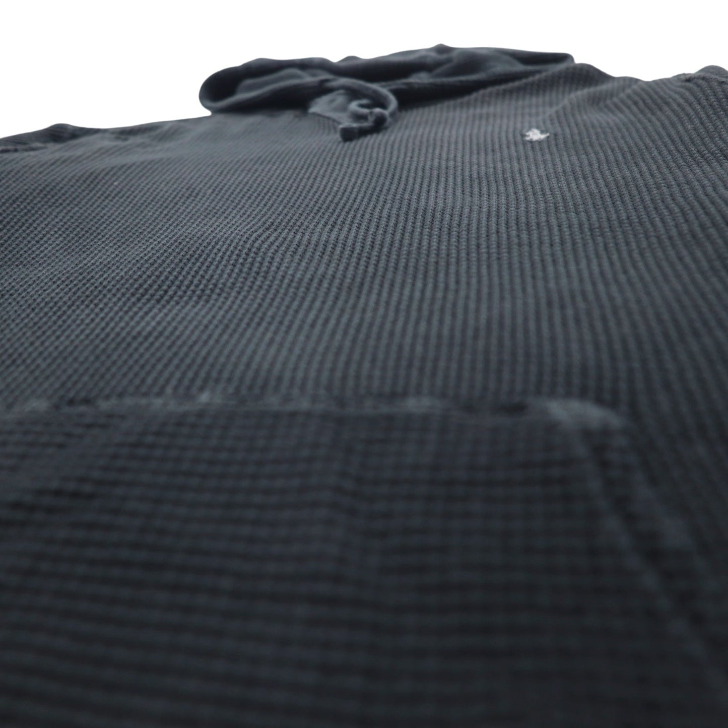 POLO RALPH LAUREN サーマル プルオーバー パーカー L ブラック コットン スモールポニー 刺繍