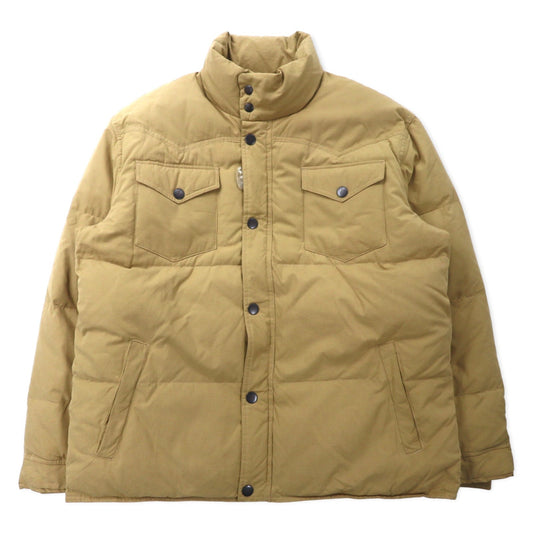 VAN -JAC- スタンドカラー ダウンジャケット LL ベージュ コットン ポリエステル