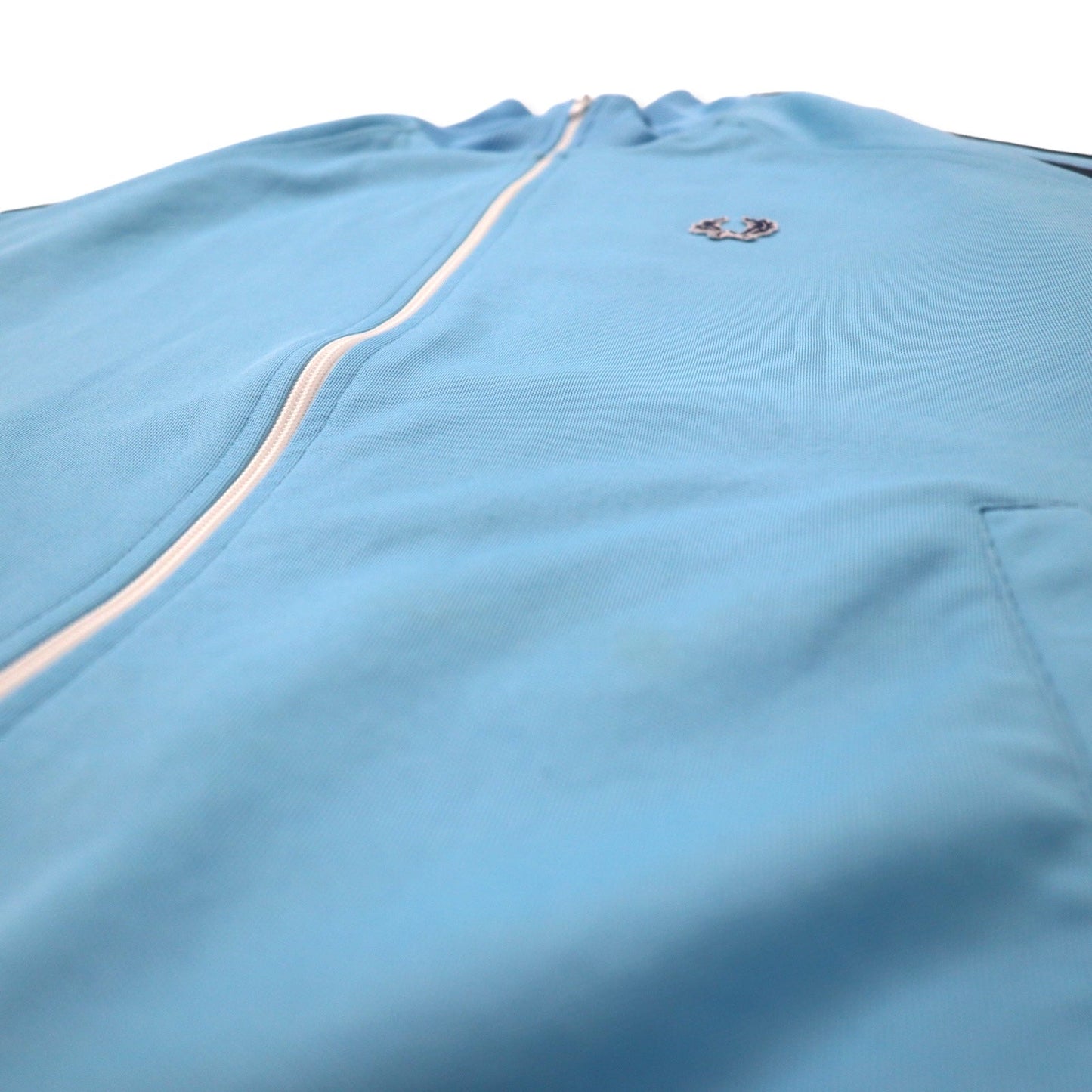 FRED PERRY トラックジャケット ジャージ L ブルー ポリエステル サイドライン ワンポイントロゴ ポルトガル製