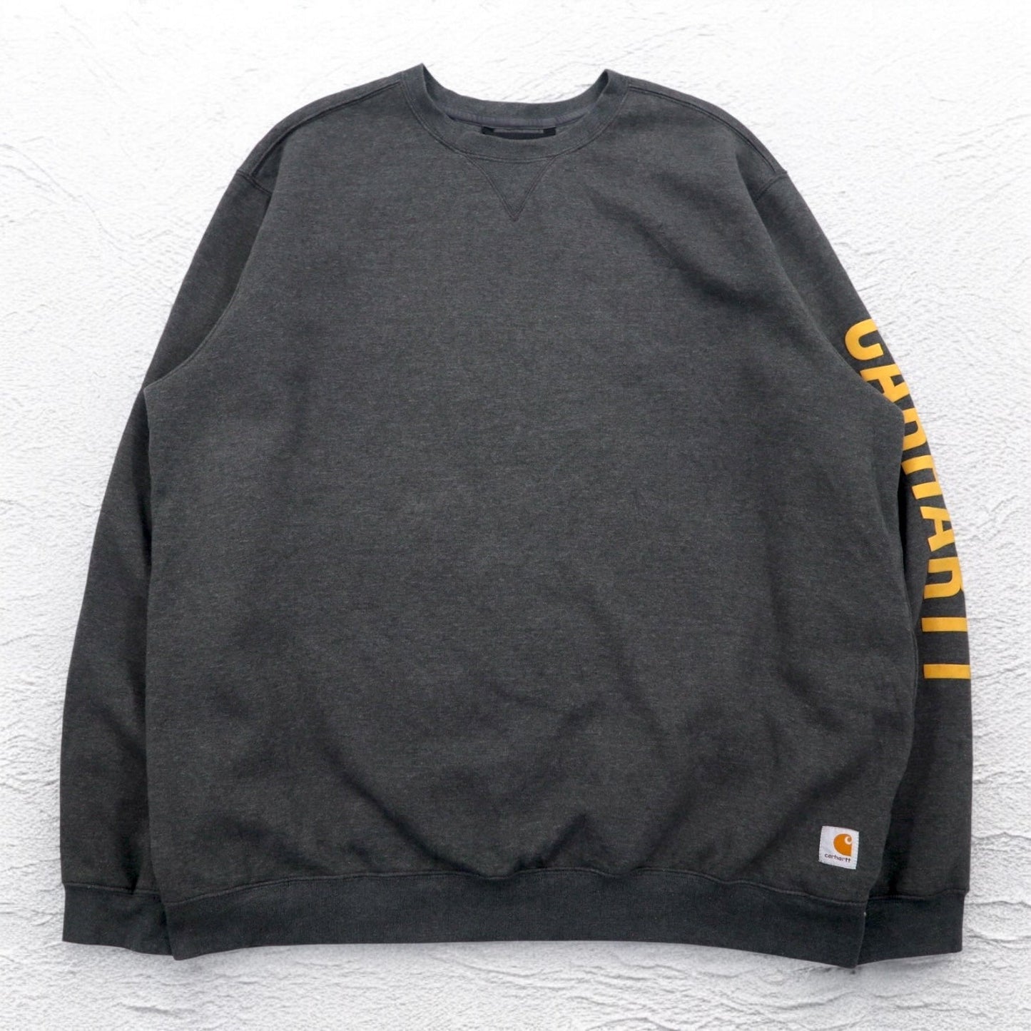 Carhartt ルーズフィット ミッドウェイト クルーネック スウェット 2XL グレー 裏起毛 袖 ルーズフィット ミッドウェイト クルーネック ロゴ 袖 グラフィック スウェットシャツ TS5444 105444 メキシコ製
