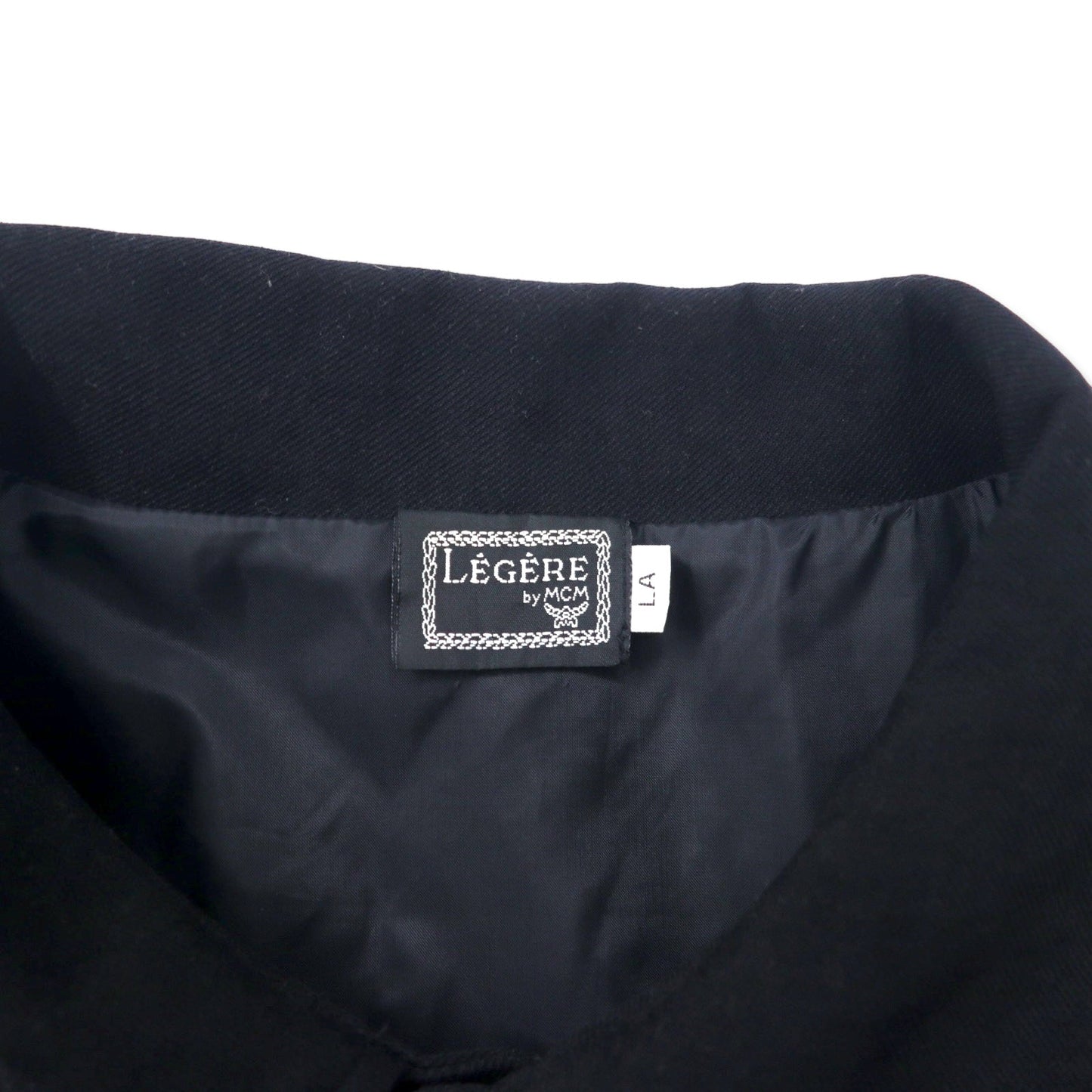 LEGERE by MCM 90年代 異素材切り替え カバーオール LA ブラック ポリエステル