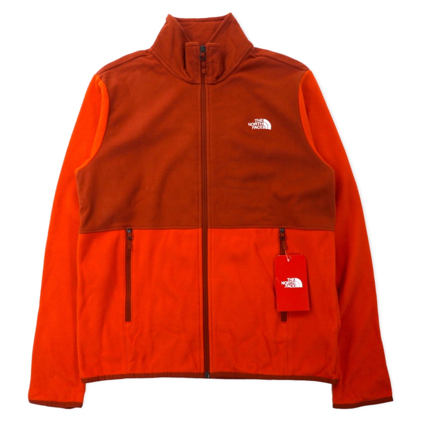 THE NORTH FACE フルジップ フリースジャケット M オレンジ ポリエステル ワンポイントロゴ刺繍 NF0A48KDEL9 エルサルバドル製 未使用品