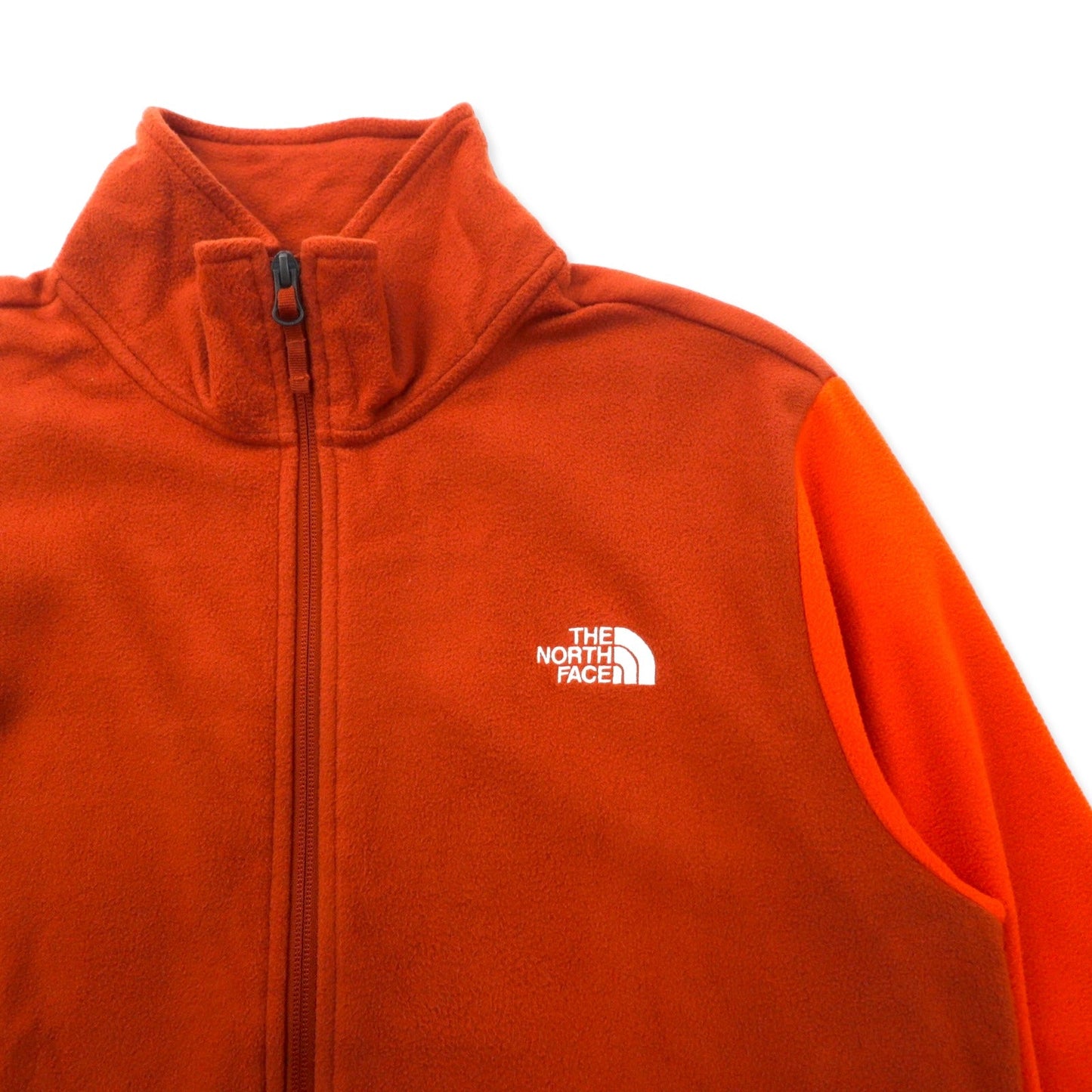 THE NORTH FACE フルジップ フリースジャケット M オレンジ ポリエステル ワンポイントロゴ刺繍 NF0A48KDEL9 エルサルバドル製 未使用品