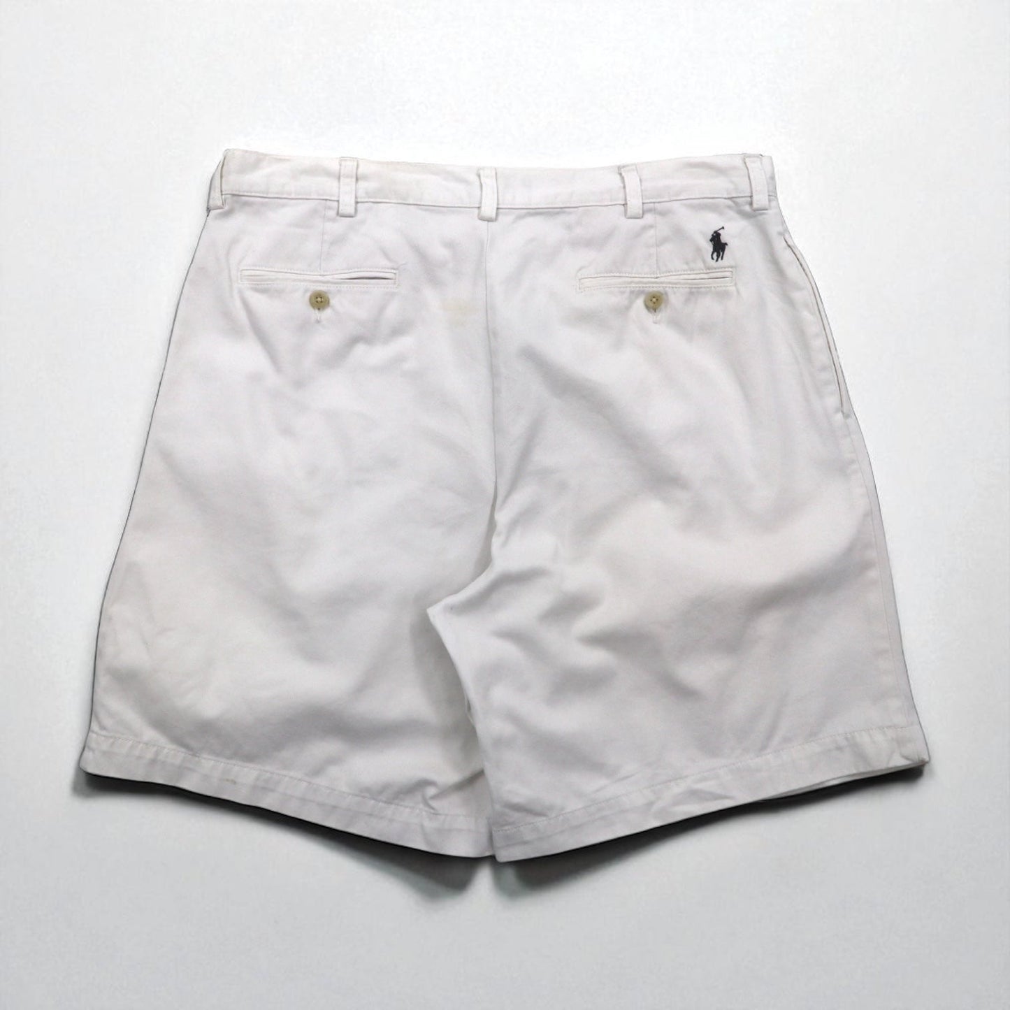 Polo by Ralph Lauren 90年代 ポロチノ TYLER FIT 2タック ショートパンツ ハーフパンツ L ベージュ コットン