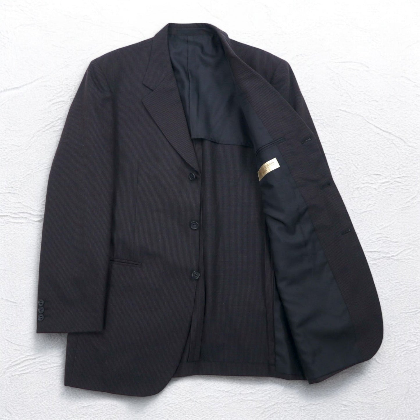 STUDIO by D'URBAN 80年代 3B スーツ セットアップ XL グレー ストライプ ウール 日本製