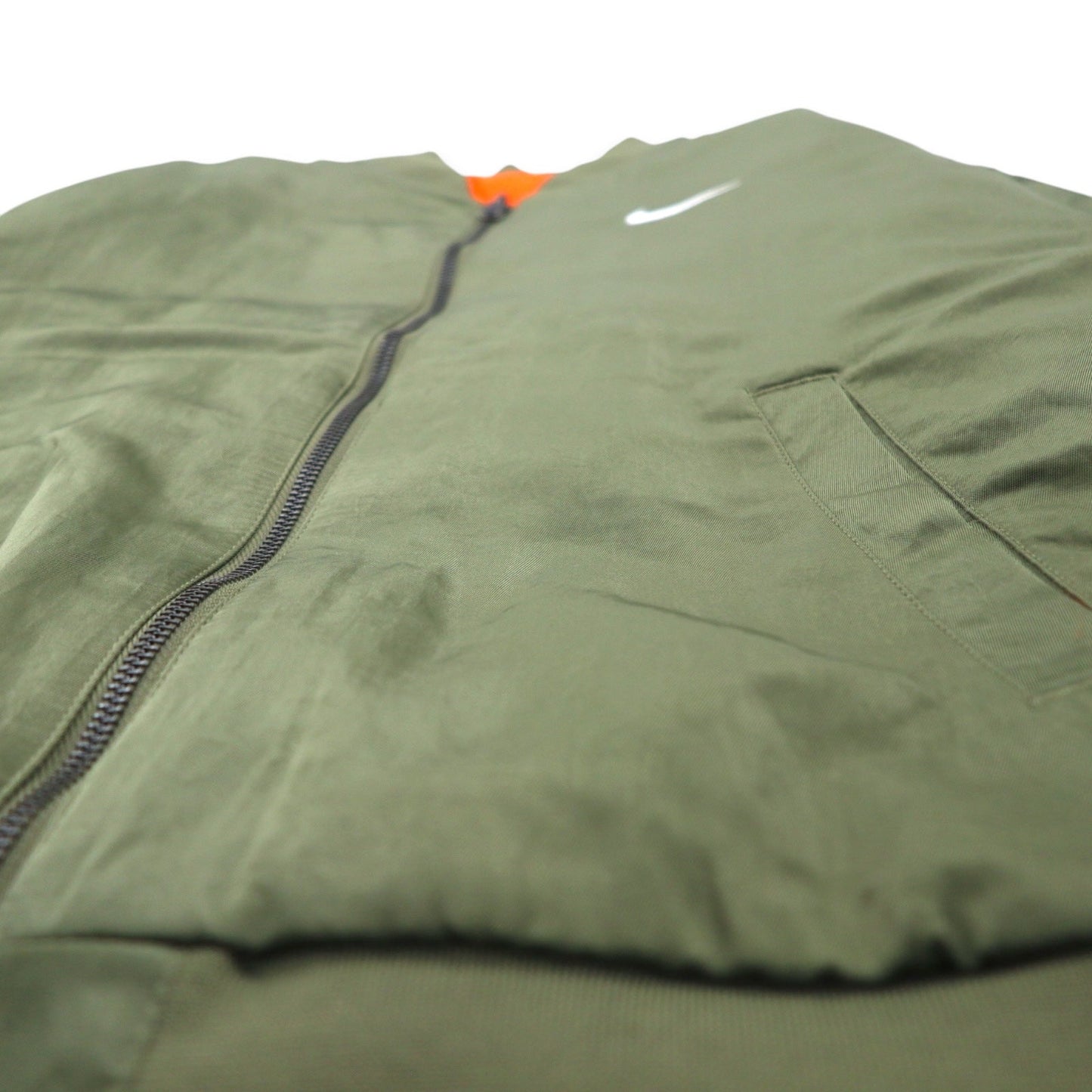NIKE リバーシブル MA-1 フライト ボンバージャケット S カーキ オレンジ NIKE VRSTY BMBR JKT