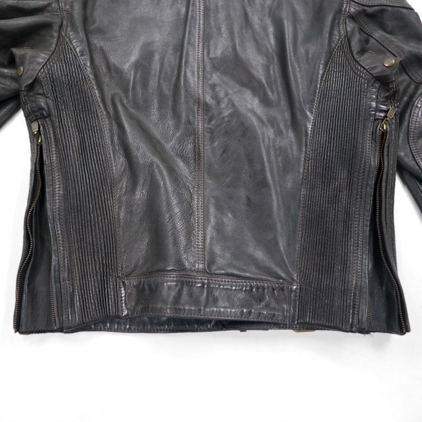 Belstaff イタリア製 ギャングスター ハンドワックス レザー モーターサイクルジャケット ライダース M ブラウン