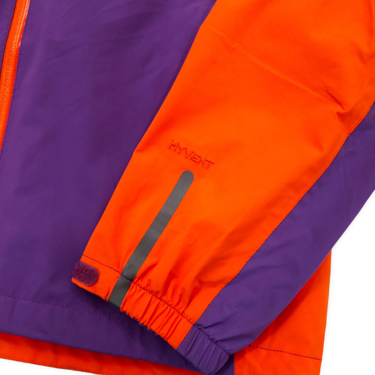 THE NORTH FACE ソフトシェルパーカー M パープル オレンジ ナイロン HYVENT 防水 透湿 ロゴ刺繍 止水ジップ