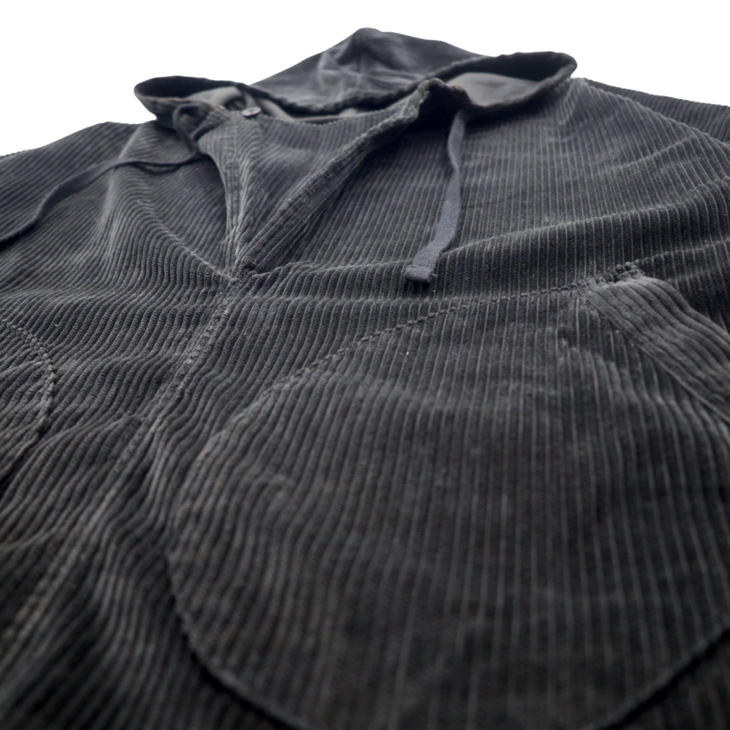 s.k. manor hill USA製 コーデュロイ アノラックパーカー L ブラック コットン