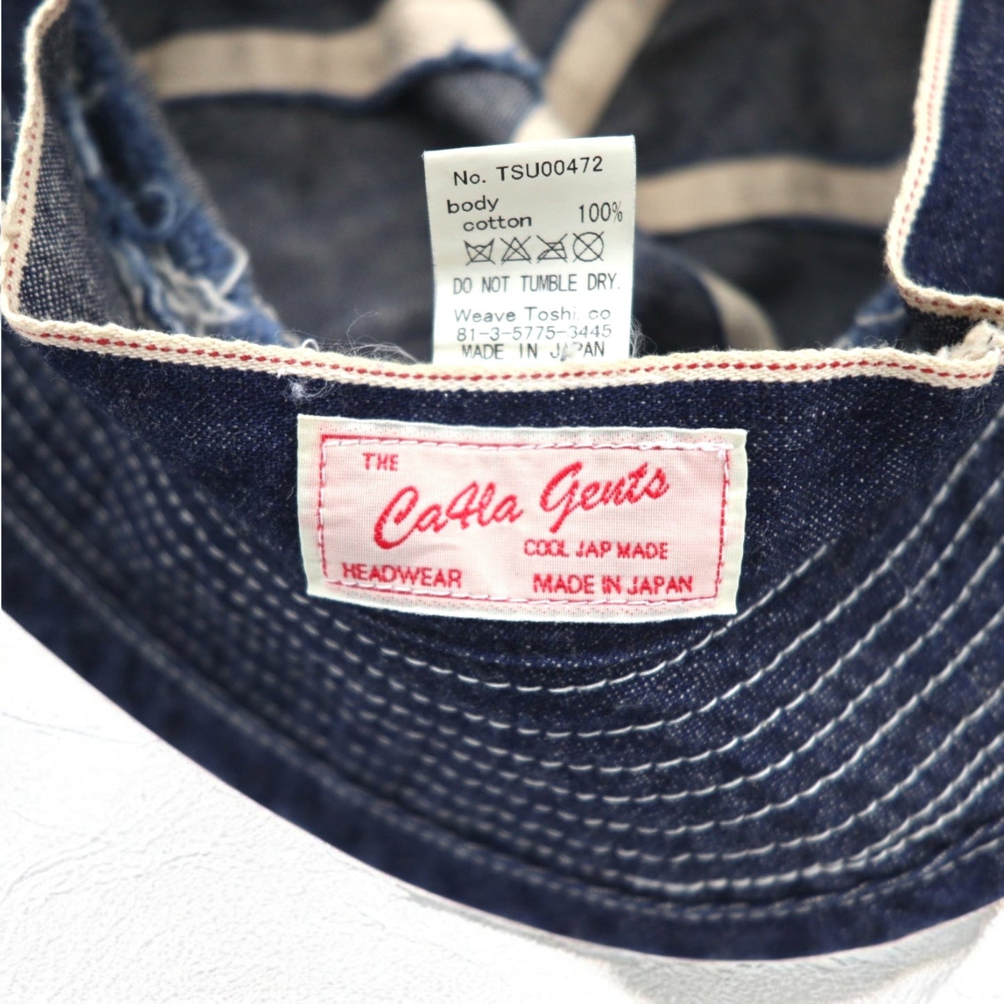 CA4LA GENTS セルビッヂ デニム バケットハット メトロハット FREE インディゴ ブルー 赤耳 ヴィンテージ加工 TSU00472 日本製