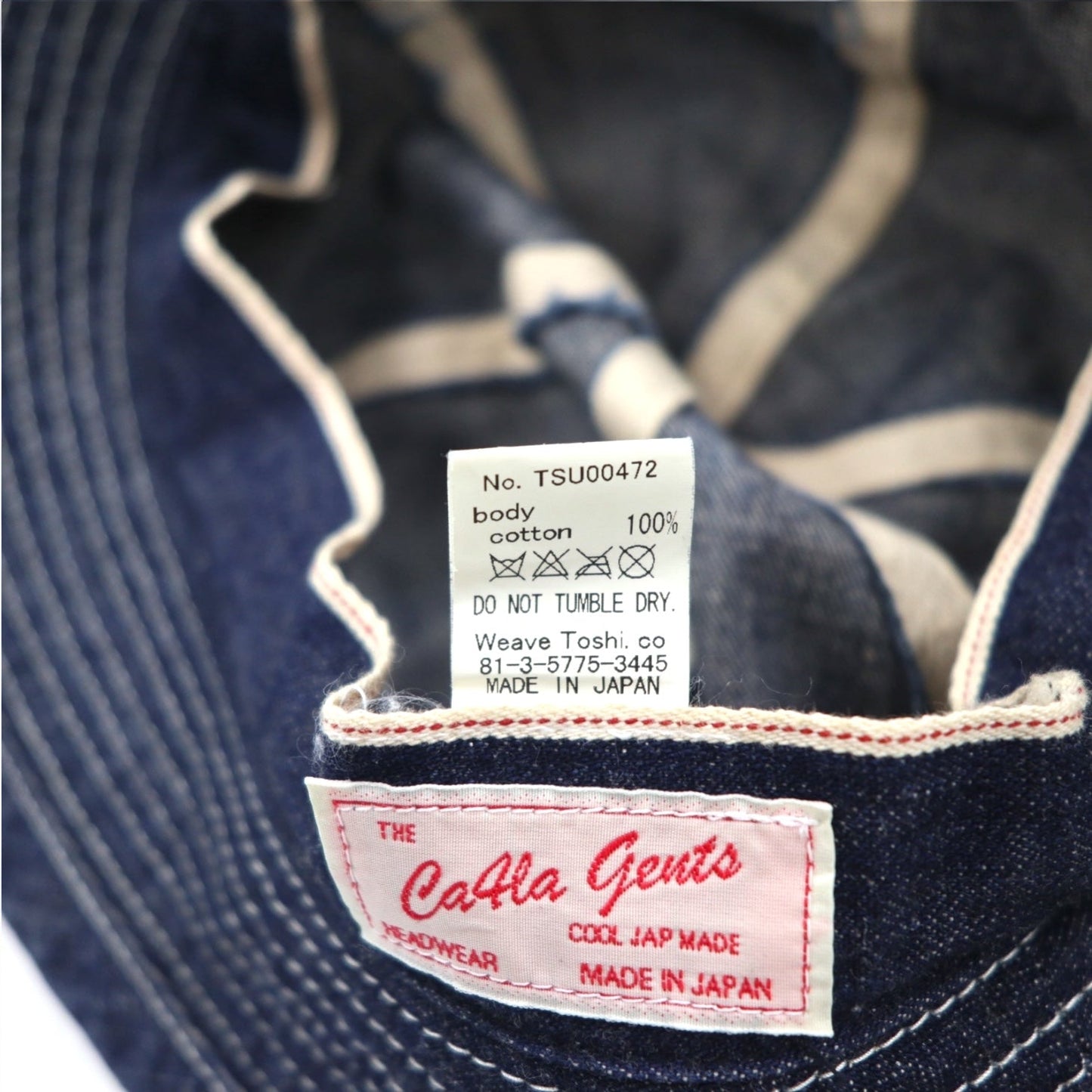 CA4LA GENTS セルビッヂ デニム バケットハット メトロハット FREE インディゴ ブルー 赤耳 ヴィンテージ加工 TSU00472 日本製