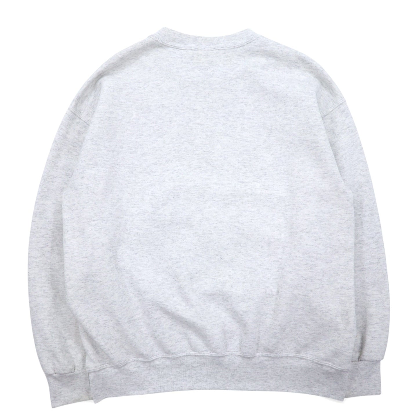 USA製 90年代 NUTMEG フットボール プリント スウェット L グレー コットン WISCONSIN ROSE BOWL