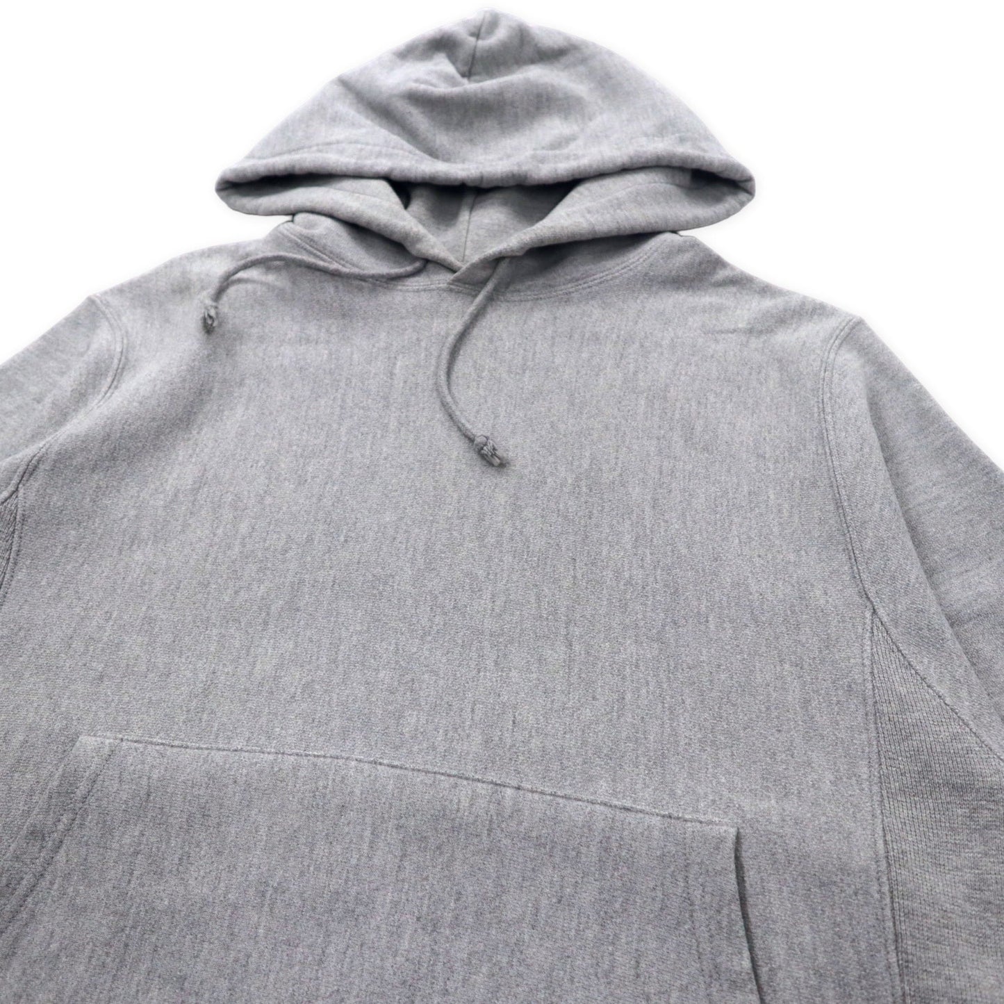Champion ビッグサイズ リバースウィーブパーカー S グレー コットン 裏起毛 US規格 単色タグ REVERSE WEAVE ホンジュラス製