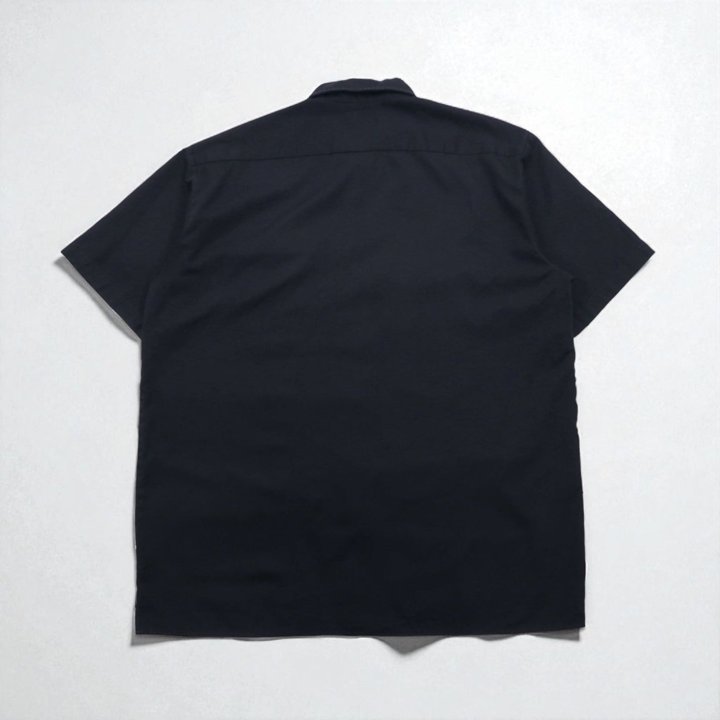 Dickies 半袖 ワークシャツ XL ブラック ポリエステル コットン ダブルポケット メキシコ製