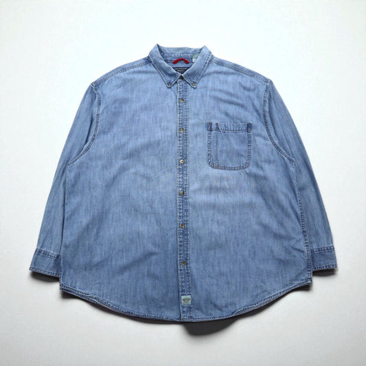 Levi's Signature ビッグサイズ デニム ボタンダウンシャツ 3XL インディゴ ブルー コットン