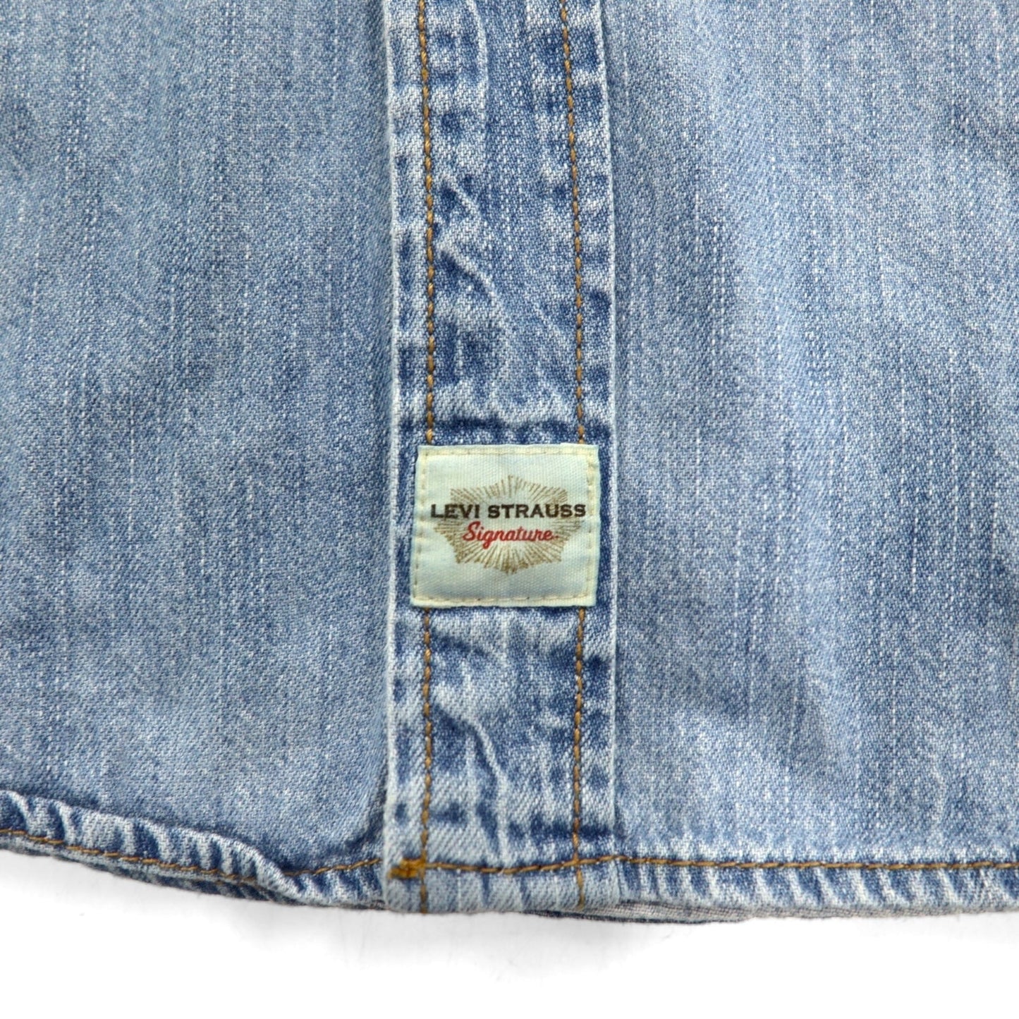 Levi's Signature ビッグサイズ デニム ボタンダウンシャツ 3XL インディゴ ブルー コットン