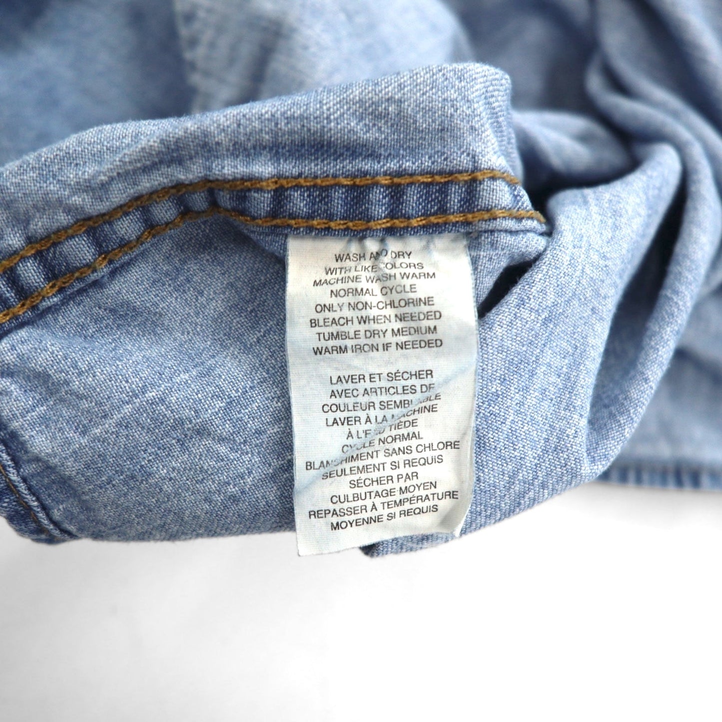 Levi's Signature ビッグサイズ デニム ボタンダウンシャツ 3XL インディゴ ブルー コットン