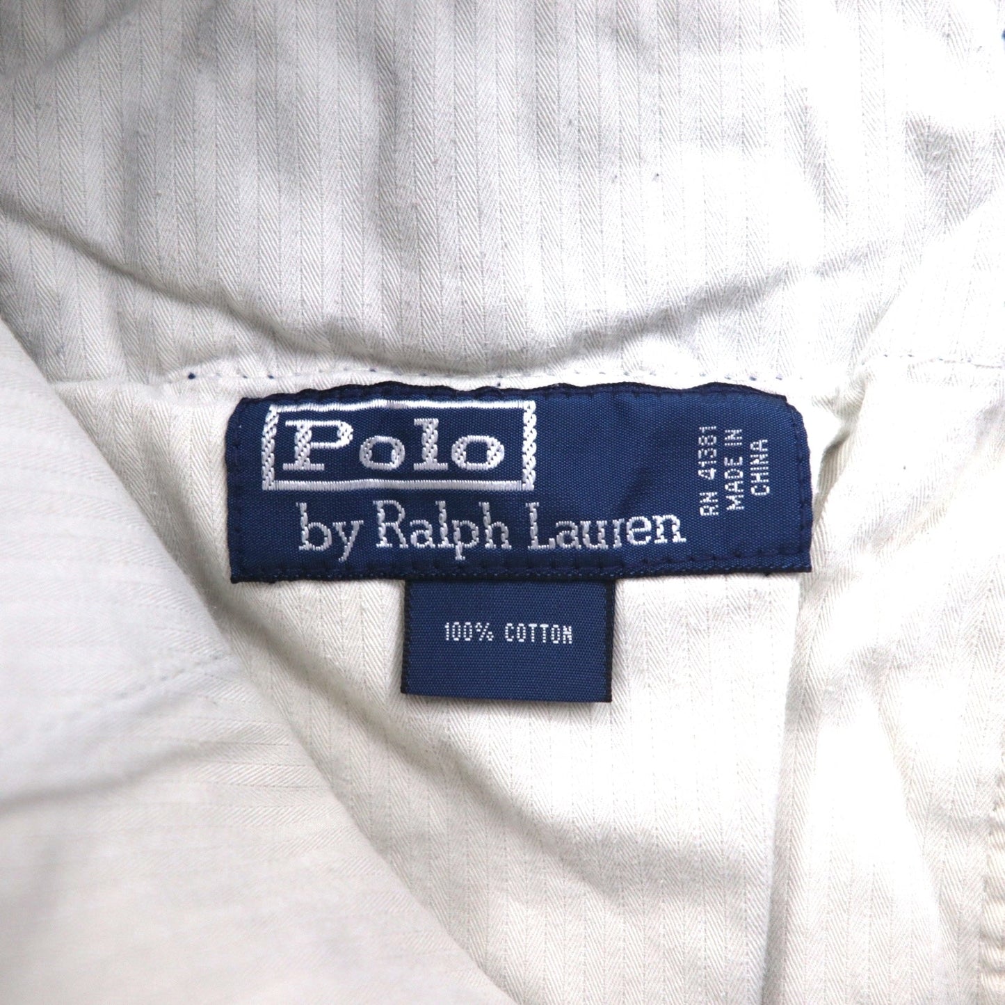 Polo by Ralph Lauren 90年代 フラッグ刺繍 チノ ショートパンツ ハーフパンツ L ネイビー 総柄