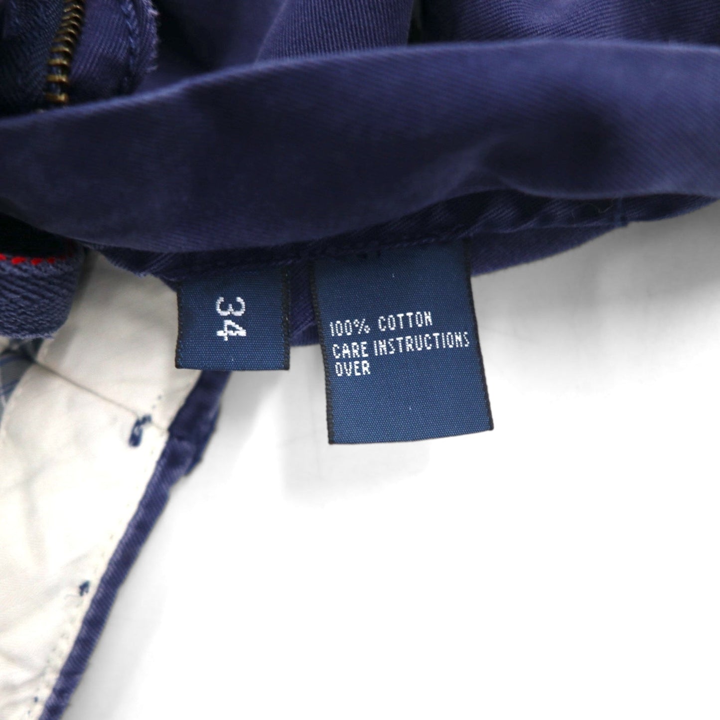 Polo by Ralph Lauren 90年代 フラッグ刺繍 チノ ショートパンツ ハーフパンツ L ネイビー 総柄