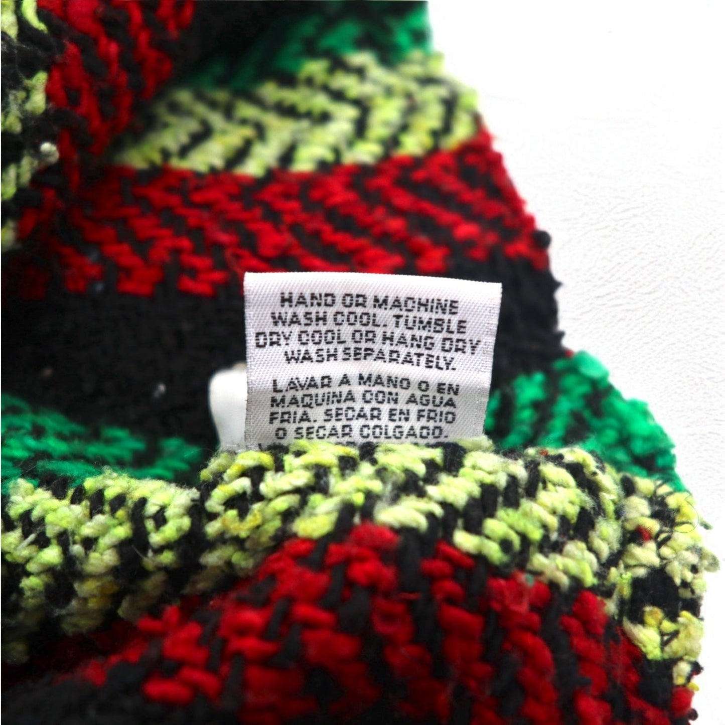 Vintage 90s Mexican Baja Hoodie EARTH RAGZ 90年代 メキシカンパーカー L ラスタカラー ストライプ メキシコ製