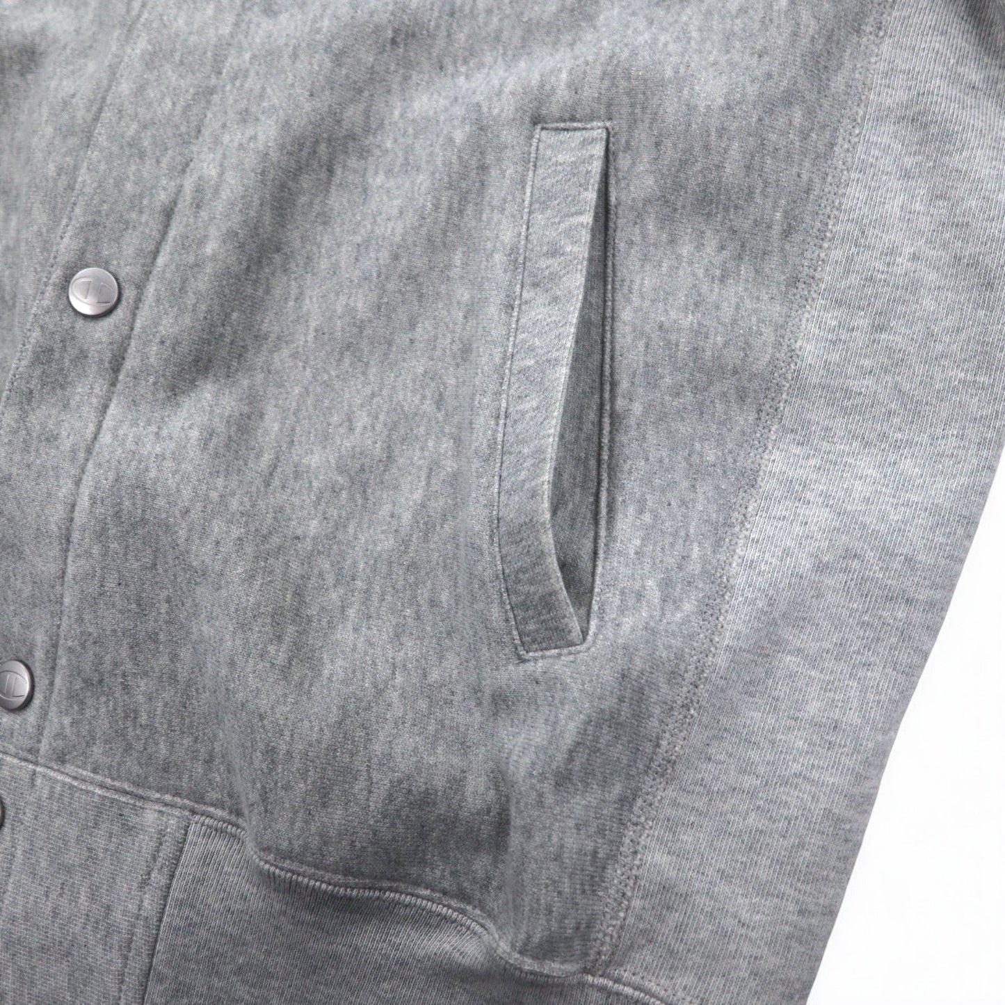 Champion リバースウィーブ REVERSE WEAVE スウェット ブルゾン XL グレー スナップボタン C8-Q018R