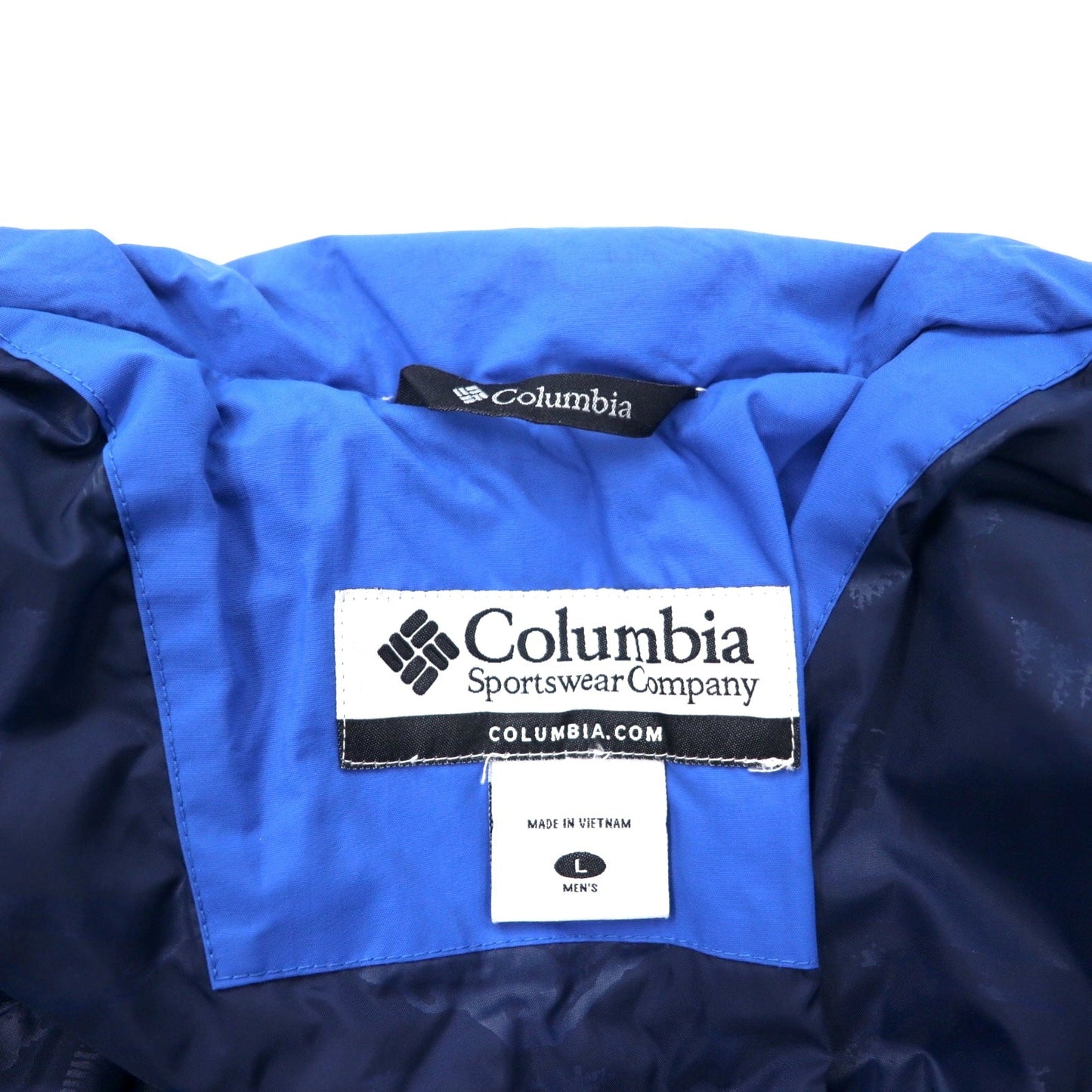 Columbia マウンテンパーカー L ネイビー ナイロン 防水 フード収納式 XM4636
