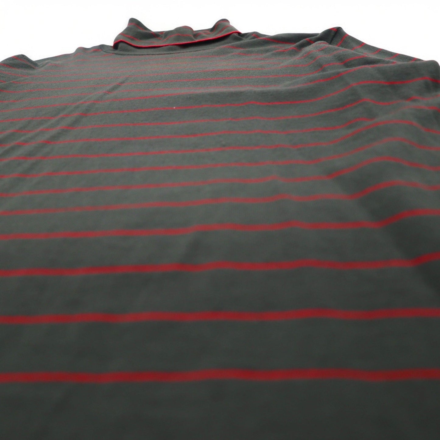 JOHN SMEDLEY イングランド製 タートルネック メリノウールニット セーター M カーキ ボーダー