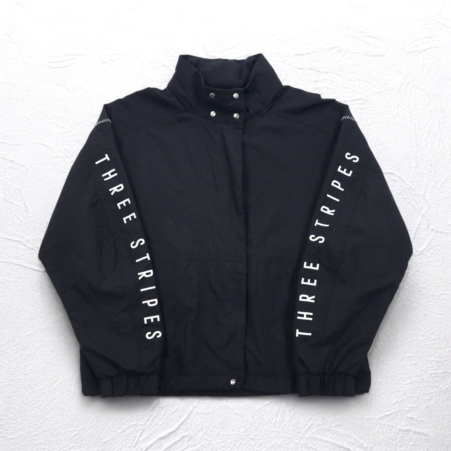 adidas ナイロン トラックジャケット ジャージ S ブラック ドローコード W S2S スリーストライプ ED1529