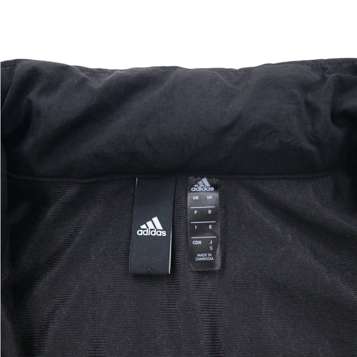 adidas ナイロン トラックジャケット ジャージ S ブラック ドローコード W S2S スリーストライプ ED1529