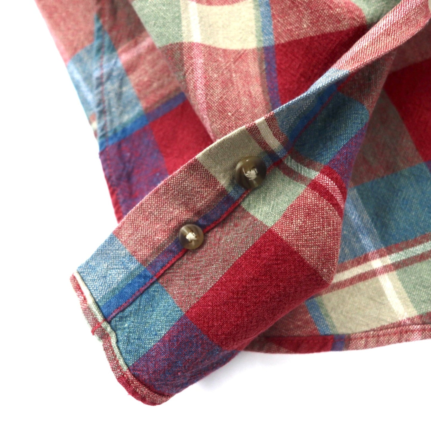 L.L.Bean 90年代 半袖 ボタンダウンシャツ XXL レッド コットン リネン混 ビッグサイズ ジャマイカ製