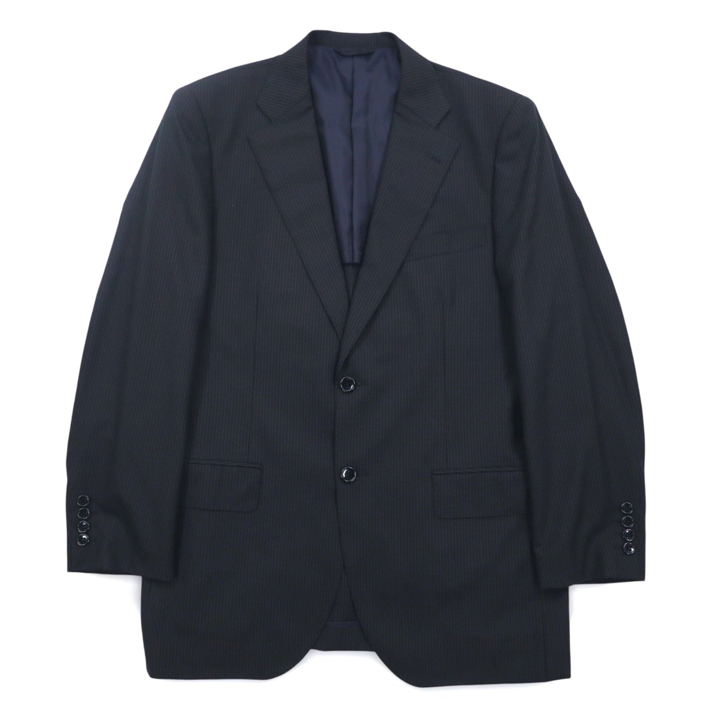 Ermenegildo Zegna 2B スーツ セットアップ M グレー ストライプ ウール COOL EFFECT 日本製