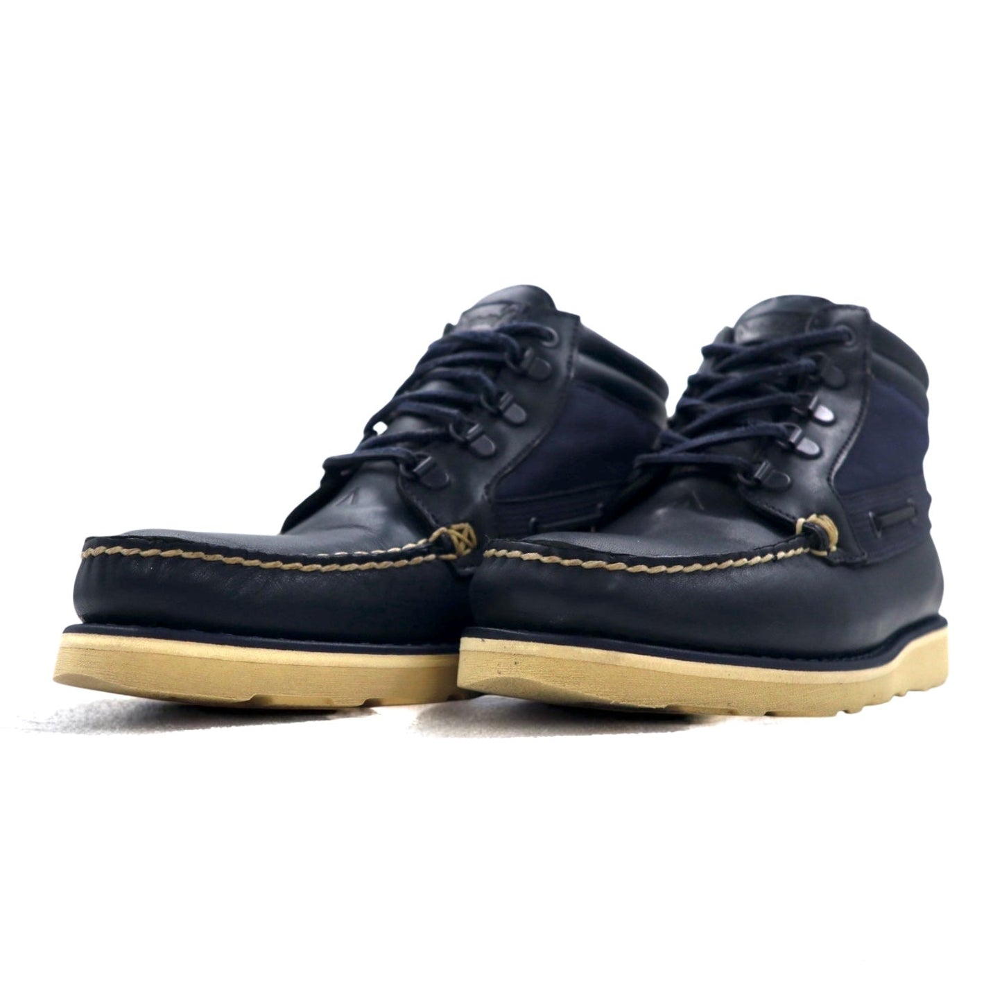 TIMBERLAND × NEXUS Ⅶ ゴアテックス GORE-TEX クラシック モカシンブーツ 26.5cm ネイビー レザー 防水 VIBRAMソール 19511